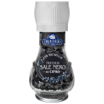 La drogheria black salt from Cyprus with mill / sale nero di Cipro herbs & mushrooms 1.23 oz / 35 gr