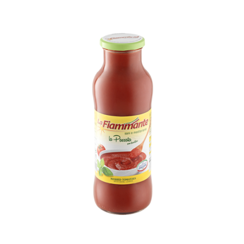 Fiammante Peeled tomatoes with basil / Pomodori pelati al basilico Fiammante Peeled tomatoes with basil / Pomodori pelati al basilico tomato products 24.69 oz / 700 gr