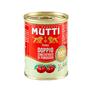 Mutti Double concentrated tomato puree in a can of / Passata di pomodoro a doppio concentrato in lattina da 4.94 oz / 140 grams