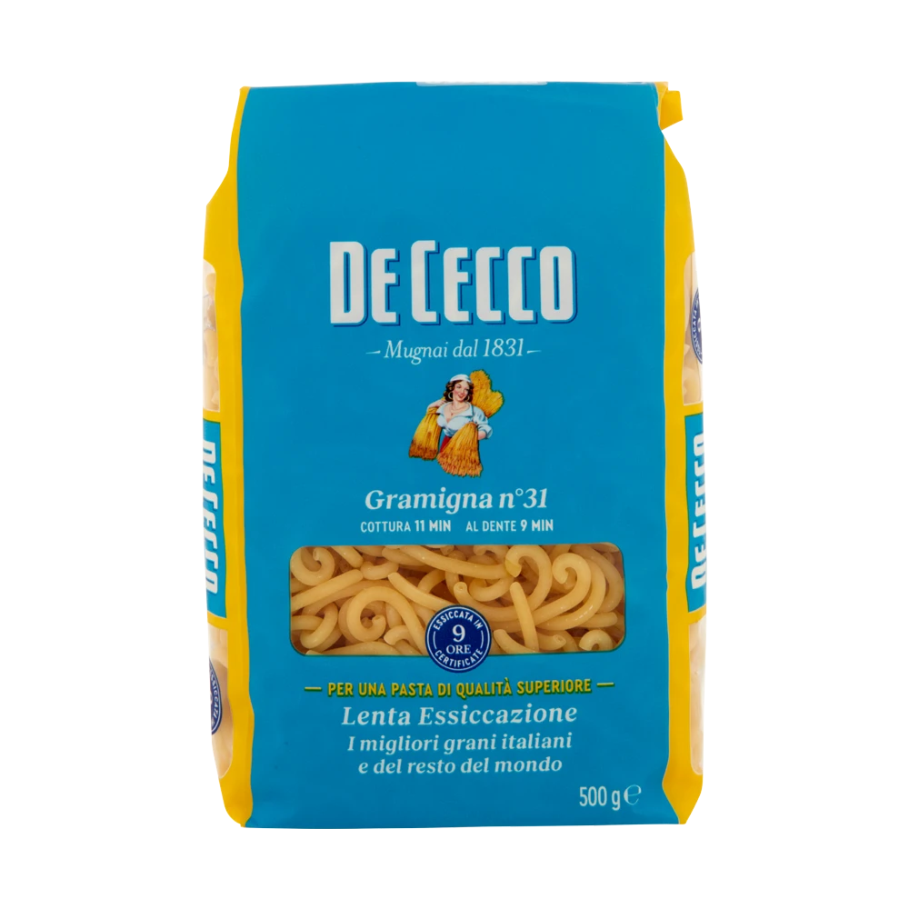 De-Cecco-n.-31-Gramigna-210438 De Cecco | Gramigna n.31 short pasta 17.64 oz / 500 gr