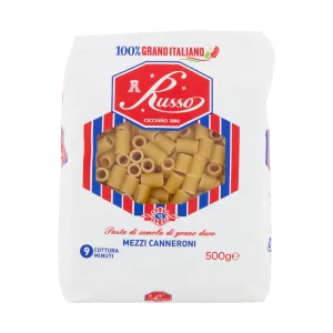 Russo | Pasta di Semola Mezzi Cannelloni short pasta 17.64 oz / 500 gr