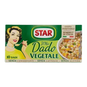 Star Vegetable Broth Stock Cubes – 10 Cubes / Dado Vegetale gluten free herbs & mushrooms 3.53 oz / 100 gr