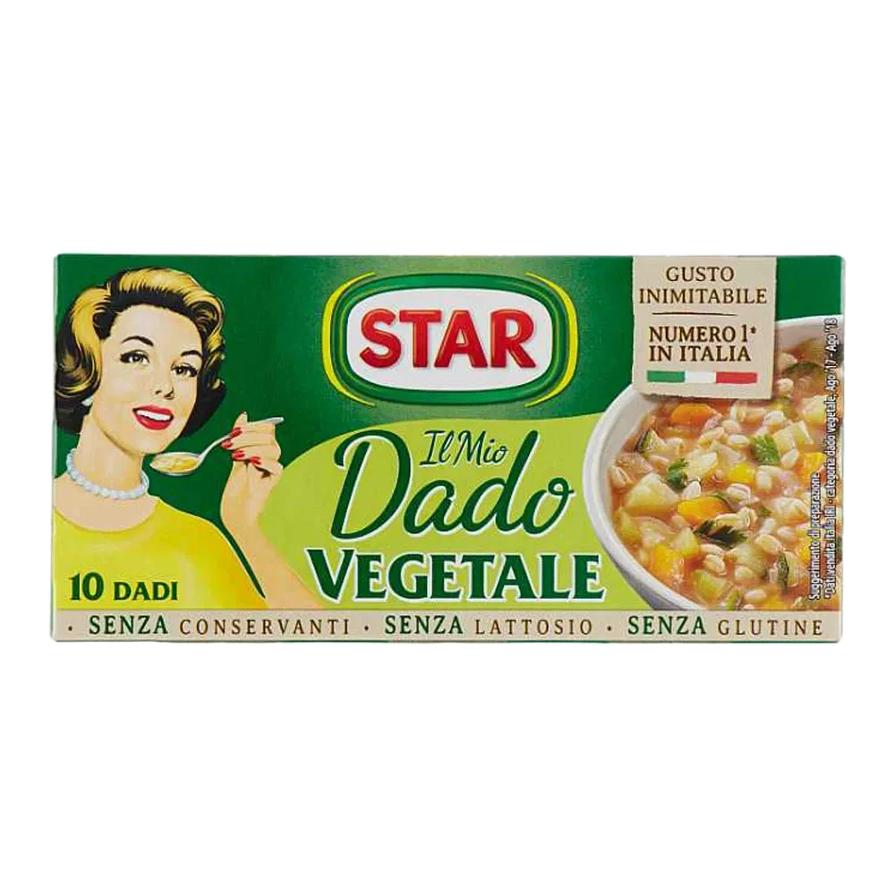 Star-brodo-vegetale-GLUTENFREE-210699 Star Vegetable Broth Stock Cubes – 10 Cubes / Dado Vegetale gluten free herbs & mushrooms 3.53 oz / 100 gr