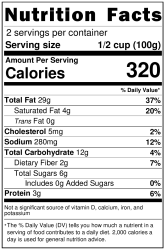 NutritionLabel-Barilla-Pesto alla calabrese