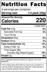 NutritionLabel-Bonomi Amaretti-macaroons