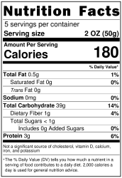 NutritionLabel-FARABELLA PASTA MISTA SENZA GLUTINE